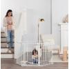 imageRegalo 194Inch Super Wide Adjustable Baby Gate and Play Yard 2In1 Bonus Kit 4 Count Pack of 1White