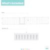 imageRegalo 194Inch Super Wide Adjustable Baby Gate and Play Yard 2In1 Bonus Kit 4 Count Pack of 1White