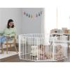imageRegalo 194Inch Super Wide Adjustable Baby Gate and Play Yard 2In1 Bonus Kit 4 Count Pack of 1White