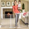 imageRegalo 194Inch Super Wide Adjustable Baby Gate and Play Yard 2In1 Bonus Kit 4 Count Pack of 1White