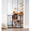 imageRegalo Easy Step 49Inch Extra Wide Baby Gate Includes 4Inch and 12Inch Extension Kit 4 Pack of Pressure Mount Kit and 4 Pack of Wall Mount KitBlack