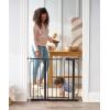 imageRegalo Easy Step 49Inch Extra Wide Baby Gate Includes 4Inch and 12Inch Extension Kit 4 Pack of Pressure Mount Kit and 4 Pack of Wall Mount KitBlack