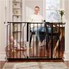 imageRegalo Easy Step 49Inch Extra Wide Baby Gate Includes 4Inch and 12Inch Extension Kit 4 Pack of Pressure Mount Kit and 4 Pack of Wall Mount KitBlack