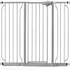imageRegalo Easy Step 49Inch Extra Wide Baby Gate Includes 4Inch and 12Inch Extension Kit 4 Pack of Pressure Mount Kit and 4 Pack of Wall Mount KitPlatinum