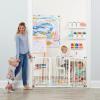 imageRegalo Easy Step 49Inch Extra Wide Baby Gate Includes 4Inch and 12Inch Extension Kit 4 Pack of Pressure Mount Kit and 4 Pack of Wall Mount KitWhite