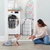 imageRegalo Easy Step 49Inch Extra Wide Baby Gate Includes 4Inch and 12Inch Extension Kit 4 Pack of Pressure Mount Kit and 4 Pack of Wall Mount KitWhite