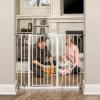 imageRegalo Easy Step 49Inch Extra Wide Baby Gate Includes 4Inch and 12Inch Extension Kit 4 Pack of Pressure Mount Kit and 4 Pack of Wall Mount KitWhite