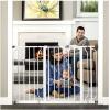 imageRegalo Easy Step 49Inch Extra Wide Baby Gate Includes 4Inch and 12Inch Extension Kit 4 Pack of Pressure Mount Kit and 4 Pack of Wall Mount KitWhite