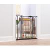imageRegalo Home Accents Extra Wide Walk Thru Baby Gate Includes Dcor Hardwood 4Inch Extension Kit 4Inch Extension Kit 4 Pack of Pressure Mount Kit and 4 Pack of Wall Cups and Mounting KitBlack Wooden  30415w X 37h