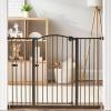 imageRegalo Home Accents Extra Wide Walk Thru Baby Gate Includes Dcor Hardwood 4Inch Extension Kit 4Inch Extension Kit 4 Pack of Pressure Mount Kit and 4 Pack of Wall Cups and Mounting KitBronze  29479w X 36h