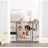 imageRegalo Home Accents Extra Wide Walk Thru Baby Gate Includes Dcor Hardwood 4Inch Extension Kit 4Inch Extension Kit 4 Pack of Pressure Mount Kit and 4 Pack of Wall Cups and Mounting KitWooden  2935w X 30h