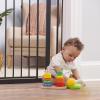 imageRegalo Home Accents Extra Wide Walk Thru Baby Gate Includes Dcor Hardwood 4Inch Extension Kit 4Inch Extension Kit 4 Pack of Pressure Mount Kit and 4 Pack of Wall Cups and Mounting KitBlack Wooden  30415w X 30h
