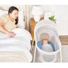imageRegalo My Crib Portable Infant Bassinet Includes Design Padded Insert Travel Carry Bag Support Tubes Step Safety Locking Mechanism GreySmall with Canopy