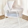imageRegalo My Crib Portable Infant Bassinet Includes Design Padded Insert Travel Carry Bag Support Tubes Step Safety Locking Mechanism GreySmall with Canopy