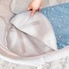 imageRegalo My Crib Portable Infant Bassinet Includes Design Padded Insert Travel Carry Bag Support Tubes Step Safety Locking Mechanism GreySmall with Canopy