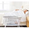 imageRegalo My Crib Portable Infant Bassinet Includes Design Padded Insert Travel Carry Bag Support Tubes Step Safety Locking Mechanism GreySmall with Canopy
