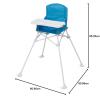 imageRegalo My High Chair Portable Travel Fold ampamp Go Highchair Indoor and Outdoor Bonus Kit Includes Tray with Cup Holder GreyFold  Go  Aqua