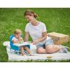 imageRegalo My High Chair Portable Travel Fold ampamp Go Highchair Indoor and Outdoor Bonus Kit Includes Tray with Cup Holder GreyFold  Go Booster  Aqua