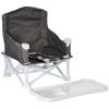 imageRegalo My High Chair Portable Travel Fold ampamp Go Highchair Indoor and Outdoor Bonus Kit Includes Tray with Cup Holder GreyFold  Go Booster  Gray