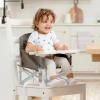 imageRegalo My High Chair Portable Travel Fold ampamp Go Highchair Indoor and Outdoor Bonus Kit Includes Tray with Cup Holder GreyFold  Go Booster  Gray