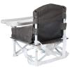 imageRegalo My High Chair Portable Travel Fold ampamp Go Highchair Indoor and Outdoor Bonus Kit Includes Tray with Cup Holder GreyFold  Go Booster  Gray