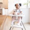 imageRegalo My High Chair Portable Travel Fold ampamp Go Highchair Indoor and Outdoor Bonus Kit Includes Tray with Cup Holder GreyHigh Chair wRainbow Seat pad
