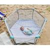 imageRegalo My Portable Play Yard Deluxe with Removable Pad Indoor and Outdoor Bonus Kit Aqua 6Panel6Panel With Pad