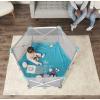 imageRegalo My Portable Play Yard Indoor and Outdoor Washable WhiteGrayTeal 6Panel