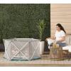 imageRegalo My Portable Play Yard Indoor and Outdoor Washable WhiteGrayTeal 6Panel