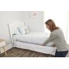 imageRegalo Swing Down Double Sided Bed Rail Guard with Reinforced Anchor Safety SystemPack of 254 Inch Gray Hideaway