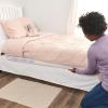imageRegalo Swing Down Double Sided Bed Rail Guard with Reinforced Anchor Safety SystemPack of 254 Inch Hideaway