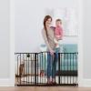 imageRegalo 58Inch Easy Step Extra Tall Arched Dcor Walk Thru Baby Gate Award Winning Brand Includes 4Inch Extension Kit 4 Pack Pressure Mount Kit and 4 Pack Wall Mount Kit Bronze