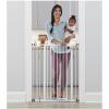 imageRegalo Easy Step 49Inch Extra Wide Baby Gate Includes 4Inch and 12Inch Extension Kit 4 Pack of Pressure Mount Kit and 4 Pack of Wall Mount KitWhite