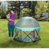 imageRegalo My Play Deluxe Portable Play Yard Indoor and OutdoorIncludes a Full Canopy Aqua 6PanelAqua