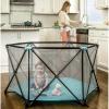 imageRegalo My Portable Play Yard Indoor and Outdoor Washable Aqua 6Panel 48 Inch