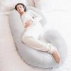 imageRegalo Premium Ultra Soft Pregnancy Postpartum Pillows for Sleeping Feeding C Shaped Full Body Maternity Pillow with Removable Cover Back HIPS Belly Support  GreyCShape Maternity Pillow