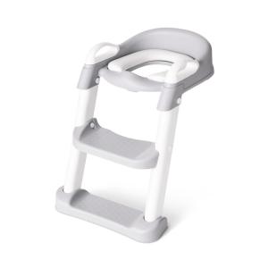 imagePotty Seat Trainer with Step Ladder Soft Cushioned Seat Adjustable Collapsible for StoragePotty Seat Trainer
