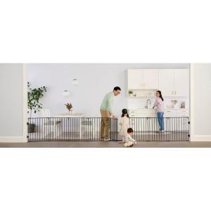 imageRegalo 194Inch Super Wide Adjustable Baby Gate and Play Yard 2In1 Bonus Kit 4 Count Pack of 1Black