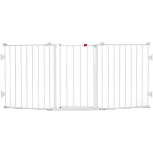 imageRegalo 194Inch Super Wide Adjustable Baby Gate and Play Yard 2In1 Bonus Kit 4 Count Pack of 1White