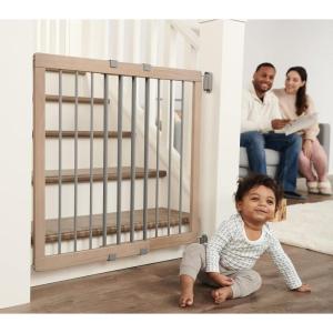 imageRegalo 2in1 Extra Tall Easy Swing Stairway and Hallway Walk Through Baby Gate Black 1 Count Pack of 1 405quotW x 36quotHWooden
