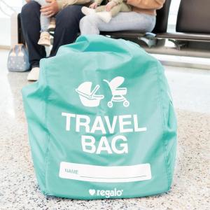 imageRegalo Airline Certified Travel Bag Award Winning Brand Durable Fabric Univerial GateCheck Fits All Car Seats and Most Strollers TurquoiseCompact Stretch Storage Pouch