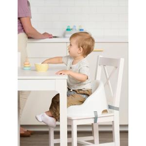 imageRegalo Baby Basics Booster Seat White ThreePoint Safety Harness Easily Wipeable Sturdy ampamp Durable PlasticBooster