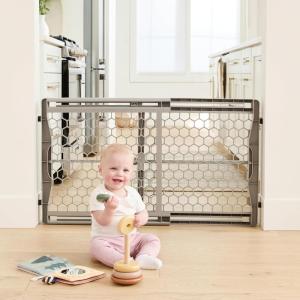 imageRegalo Easy Fit Plastic Adjustable Extra Wide Baby Gate 1 Count Pack of 1Plastic
