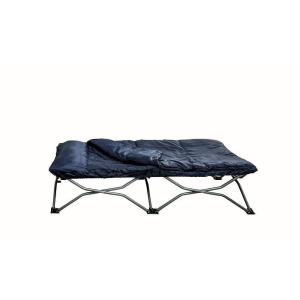 imageRegalo My Cot Deluxe Portable Toddler Bed Includes Sleeping Bag NavyBlue  W Sleeping Bag