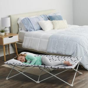 imageRegalo My Cot Portable Toddler Bed Royal Blue  48x24x9 Inch Pack of 1Extra Long  White