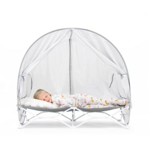 imageRegalo My Cot Twin Portable Toddler Bed Includes Fitted Sheet GrayCanopy