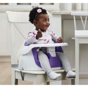 imageRegalo My Little 2in1 Booster Seat and Grow with Me Floor Seat with Removable Feeding Tray Indoor and Outdoor Activity Chair PurplePurple