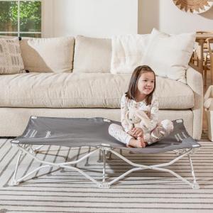 imageRegalo Portable My Cot Award Winning Brand Toddler Cot Gray 48quot Long 245quot Wide Toddler Bed