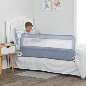 imageRegalo Swing Down Double Sided Bed Rail Guard with Reinforced Anchor Safety SystemPack of 254 Inch Gray Hideaway