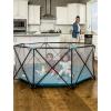 imageRegalo My Play Deluxe Extra Large Portable Play Yard Indoor and Outdoor Bonus Kit Washable Teal 8Panel